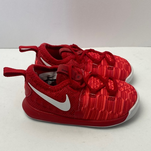 Nike Toddler KD 9 Red/White Sneakers Size 5C (855910-611) - Picture 2 of 7